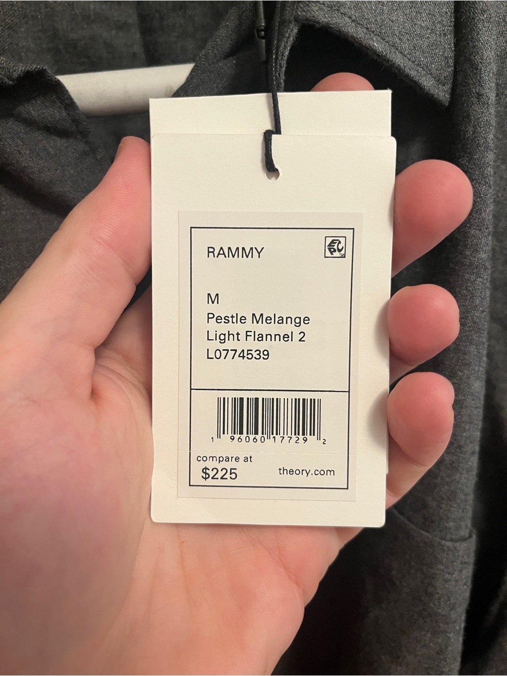 Theory Men’s Rammy Pestle Melange Light Flannel 2